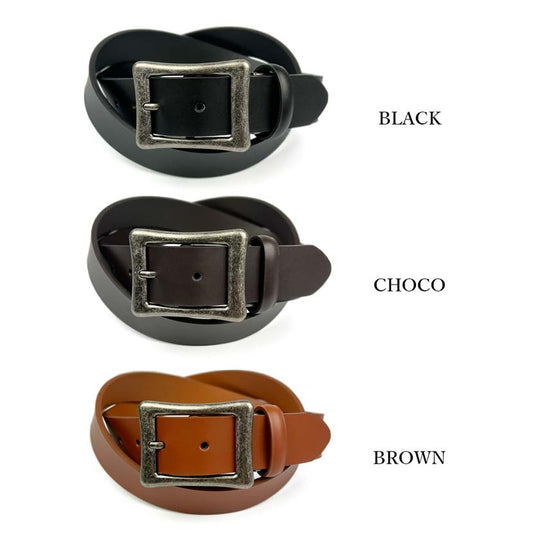 All 3 colors SUNAMURA Original Real Leather Normal Design Belt Simple 3.2cm width