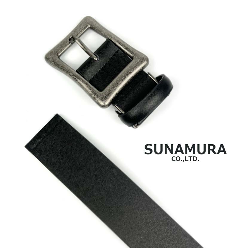 All 3 colors SUNAMURA Original Real Leather Normal Design Belt Simple 3.2cm width