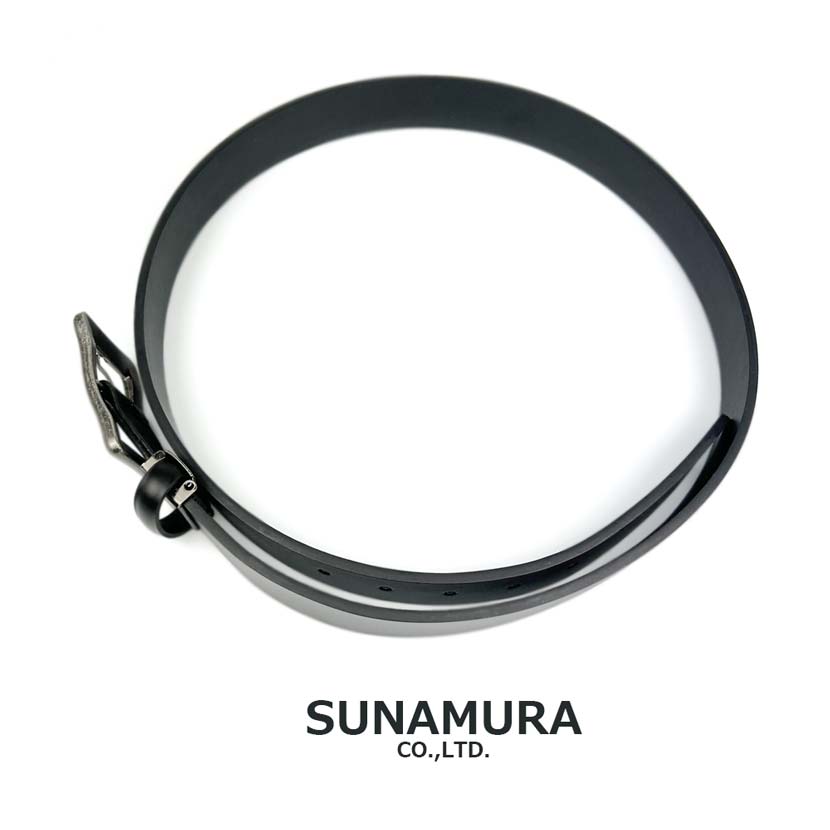 All 3 colors SUNAMURA Original Real Leather Normal Design Belt Simple 3.2cm width