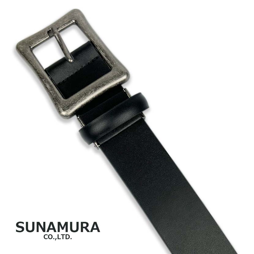 All 3 colors SUNAMURA Original Real Leather Normal Design Belt Simple 3.2cm width