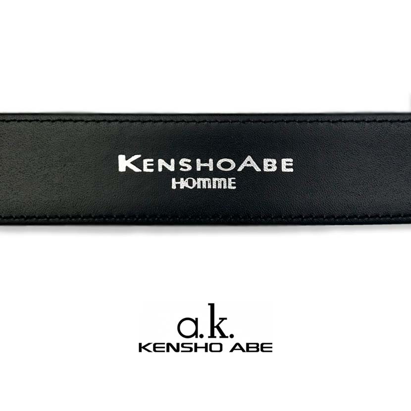 [Made in Japan] KENSHO ABE Real Leather Pin Buckle Belt Embossed