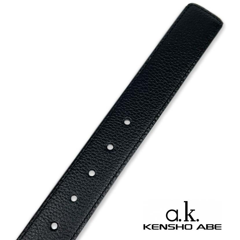 [Made in Japan] KENSHO ABE Real Leather Pin Buckle Belt Embossed