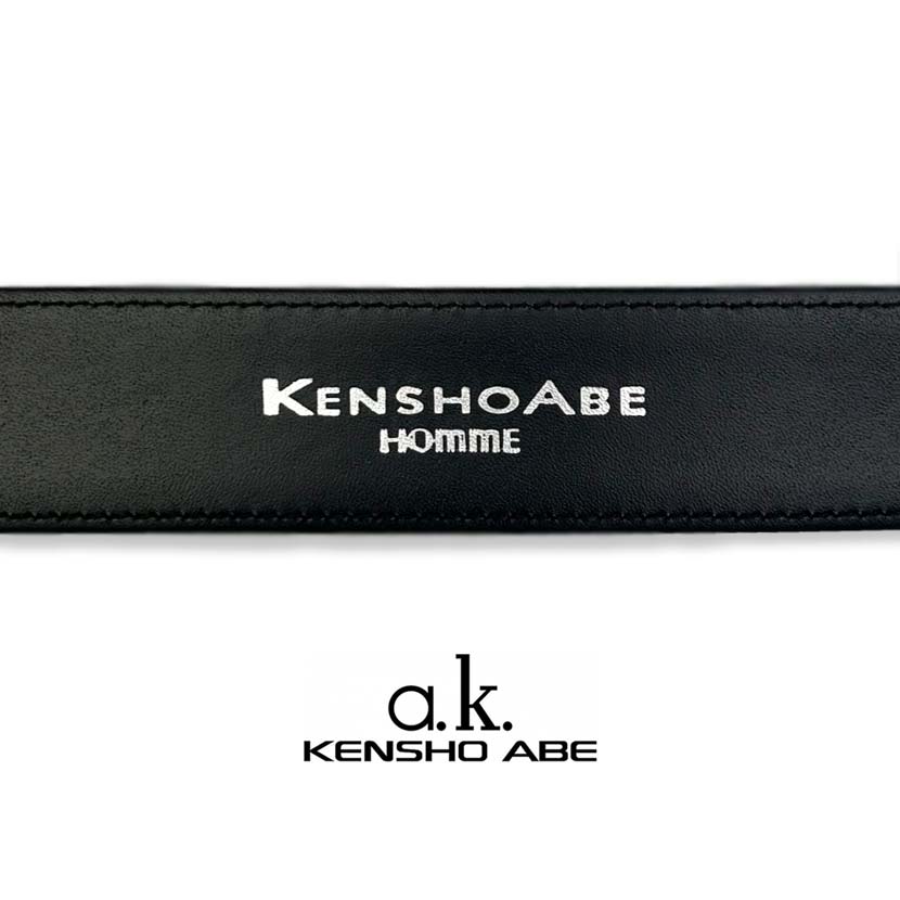 [Made in Japan] KENSHO ABE Real Leather Belt Fit Buckle No Hole Belt