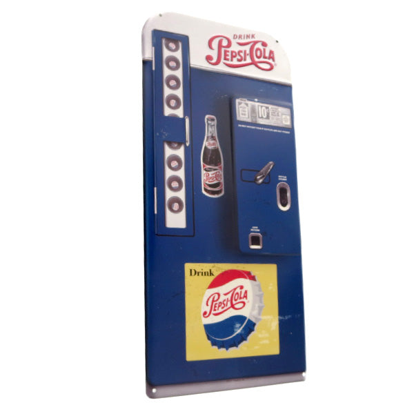 Die cut embossed metal sign PEPSI - COLA VENDING MACHINE [Pepsi tin sign]