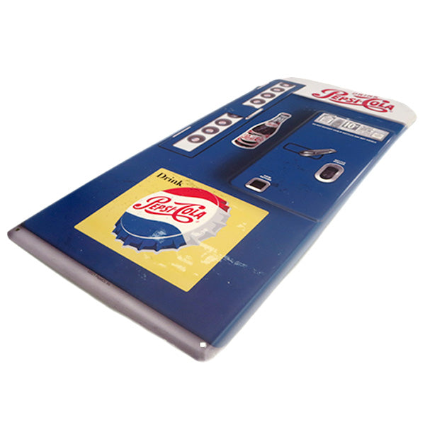 Die cut embossed metal sign PEPSI - COLA VENDING MACHINE [Pepsi tin sign]