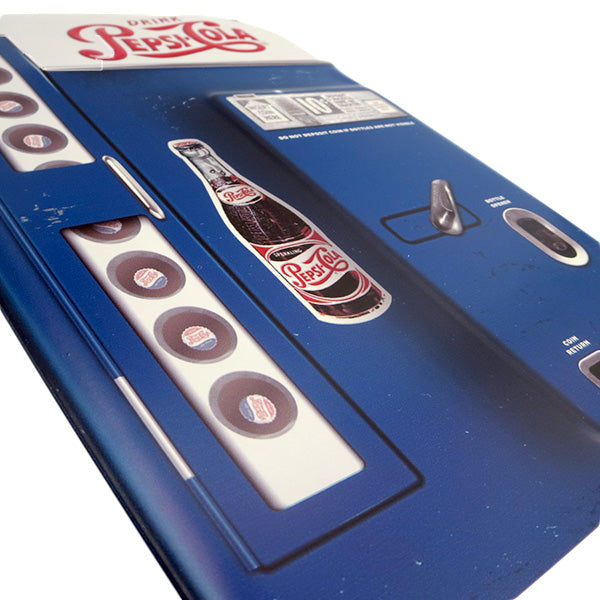 Die cut embossed metal sign PEPSI - COLA VENDING MACHINE [Pepsi tin sign]