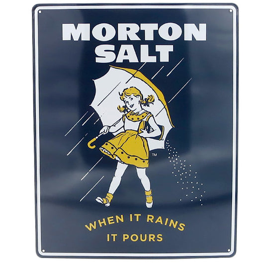 メタルサイン MORTON SALT GIRL【モートンソルト ブリキ看板】