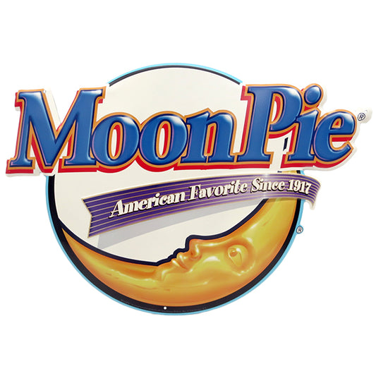 ダイカットエンボスメタルサイン Moon Pie  AMERICAN FAVORITE【ムーンパイブリキ看板】