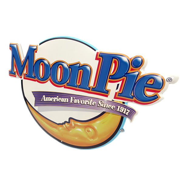 ダイカットエンボスメタルサイン Moon Pie  AMERICAN FAVORITE【ムーンパイブリキ看板】