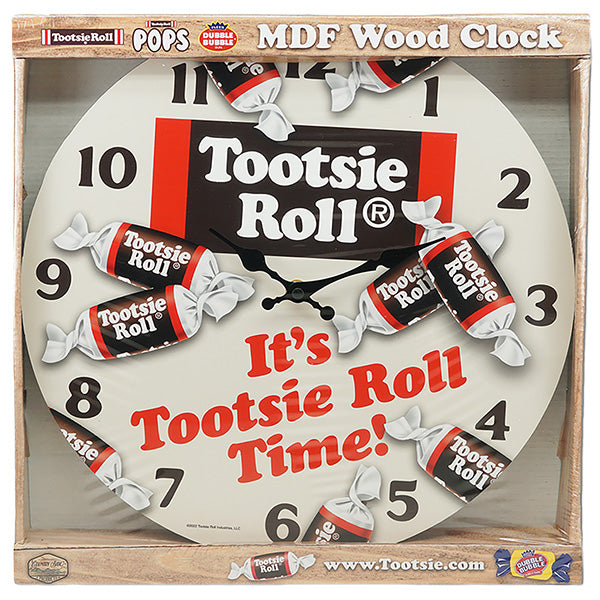 MDF ウッド クロック  Tootsie Roll【トッツィー ロール】