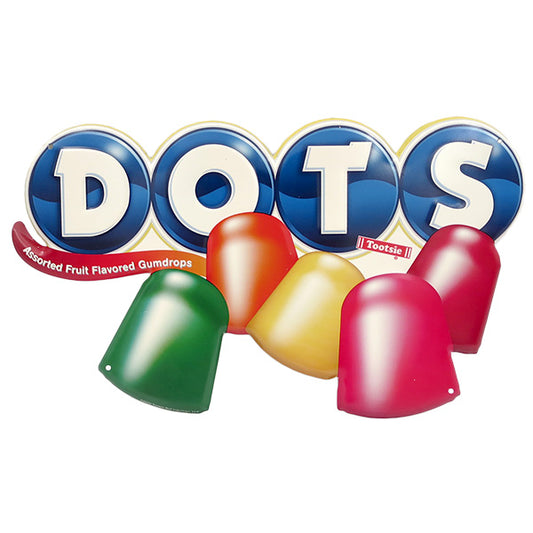 ダイカットエンボスメタルサイン Tootsie DOTS  【トッツィー ドッツ ブリキ看板】