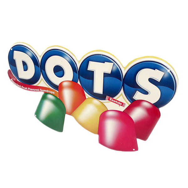 ダイカットエンボスメタルサイン Tootsie DOTS  【トッツィー ドッツ ブリキ看板】