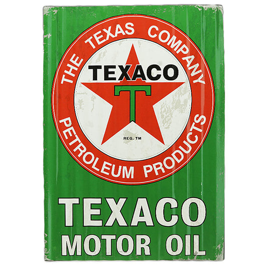 コルゲート メタルサイン TEXACO  MOTOR OIL【テキサコ ブリキ看板】