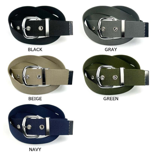 [Made in Japan] Width 3.8cm, 5 colors, wide work belt, 1 pin belt, nylon belt, women's, men's, unisex