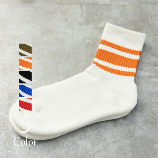 Socks Socks Line Socks Crew Length Made in Japan Men's Women's Unisex Pair Present Gift
