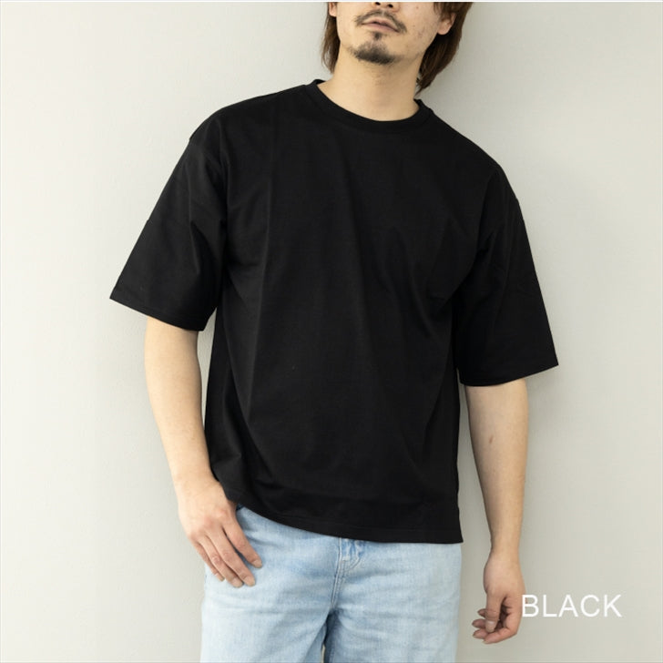 Tシャツ メンズ 半袖 接触冷感 天竺 ビッグシルエット カットソー トップス インナー 部屋着 ルームウェア