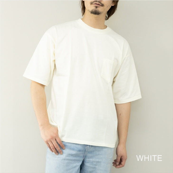 Tシャツ メンズ 半袖 接触冷感 天竺 ビッグシルエット ポケット付き カットソー 部屋着 ルームウェア