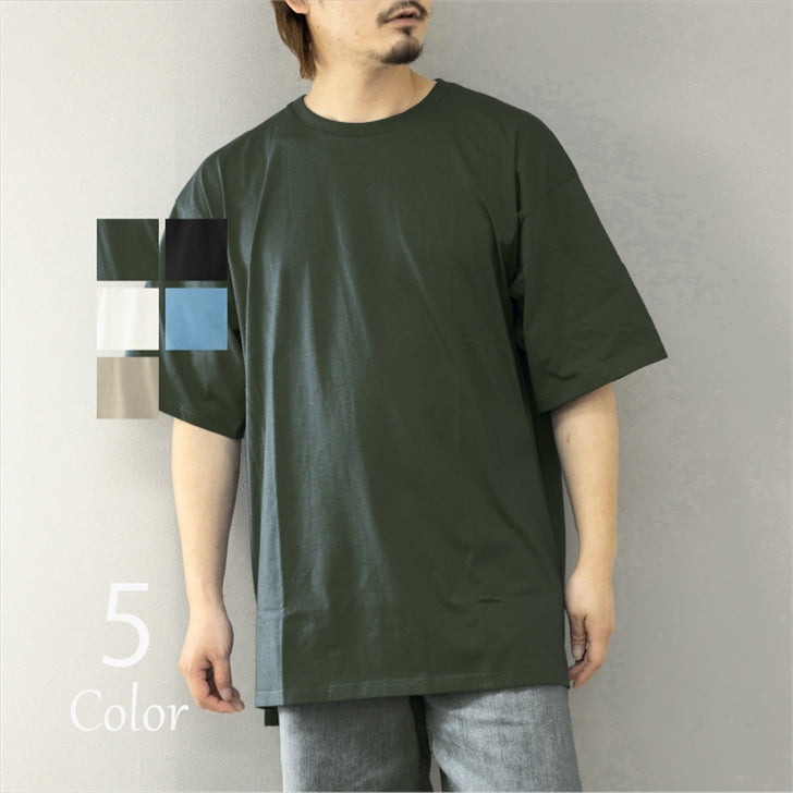 Tシャツ メンズ 半袖 接触冷感 天竺 大きいサイズ 3L 4L 5L カットソー トップス 部屋着 ルームウェア