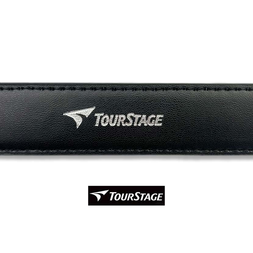 【全2色】 TOURSTAGE ツアーステージ フィットバックル ベルト リアルレザー 穴なしベルト 大き目