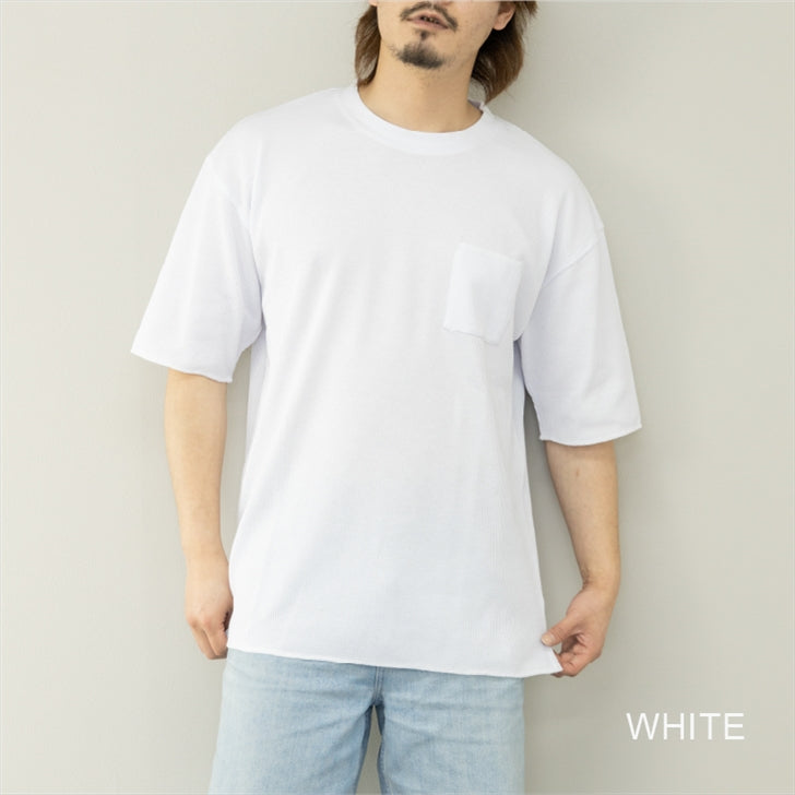 Tシャツ メンズ 半袖 ビッグシルエット ワッフル サーマル ビッグTシャツ オーバーTシャツ トップス