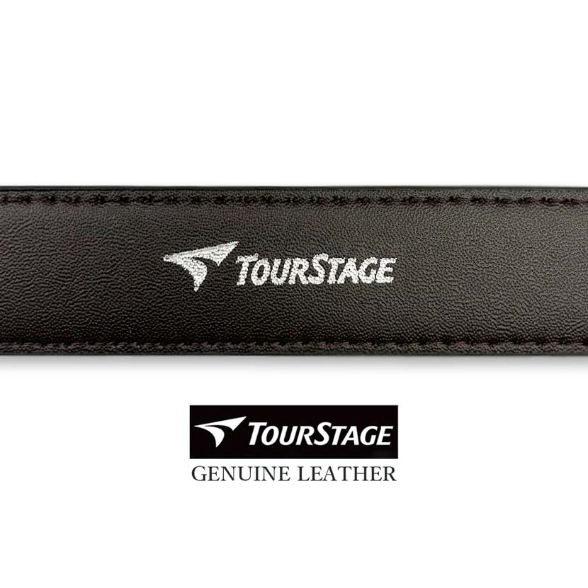 【全2色】 TOURSTAGE ツアーステージ フィットバックル ベルト リアルレザー 穴なしベルト 大き目