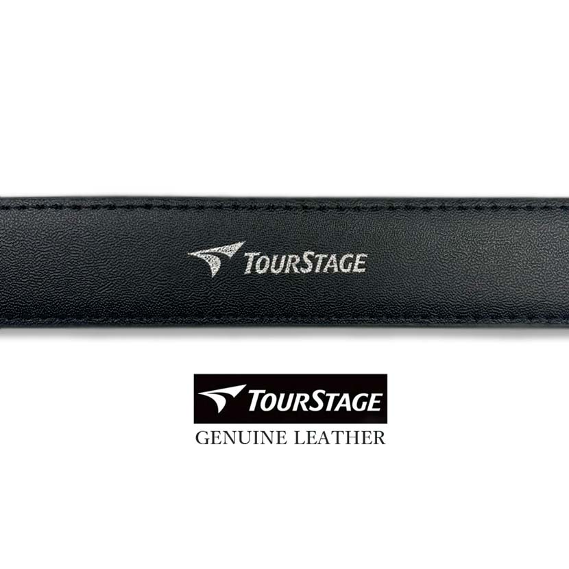 【全2色】 TOURSTAGE ツアーステージ フィットバックル ベルト リアルレザー 穴なしベルト 大き目