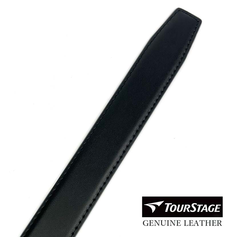 【全2色】 TOURSTAGE ツアーステージ フィットバックル ベルト リアルレザー 穴なしベルト 大き目