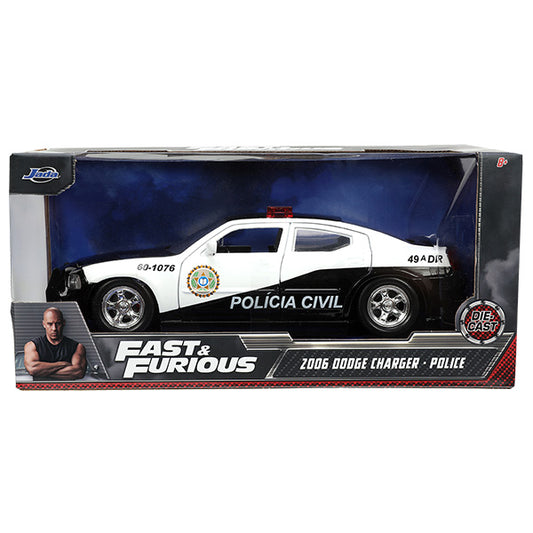 JADATOYS 1:24 ワイルドスピードダイキャストカー 2006 DODGE CHARGER  POLICE