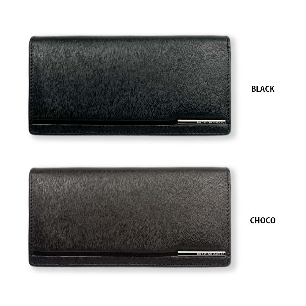 [2 colors] hiromichi nakano Hiromichi Nakano Soft Real Leather Slim Bifold Long Wallet