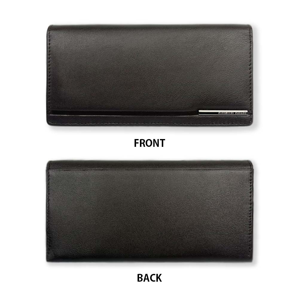 [2 colors] hiromichi nakano Hiromichi Nakano Soft Real Leather Slim Bifold Long Wallet