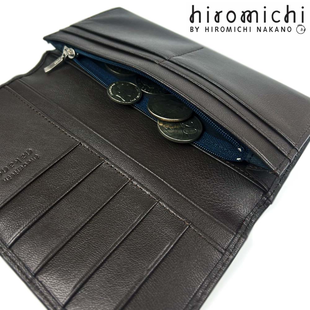 [2 colors] hiromichi nakano Hiromichi Nakano Soft Real Leather Slim Bifold Long Wallet