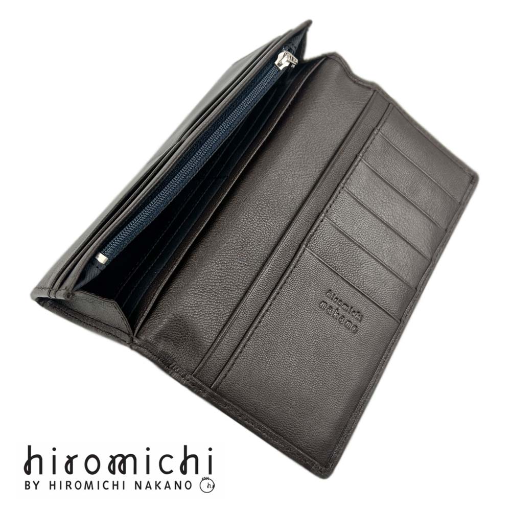 [2 colors] hiromichi nakano Hiromichi Nakano Soft Real Leather Slim Bifold Long Wallet