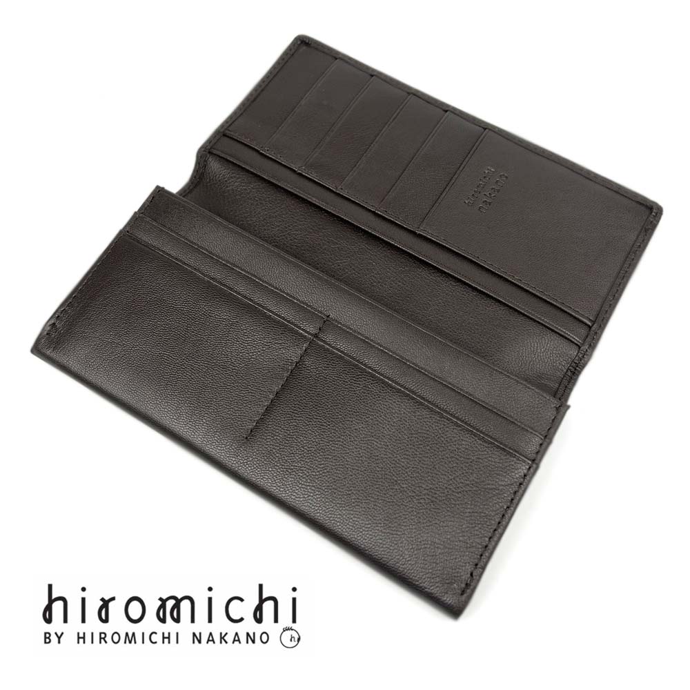 [2 colors] hiromichi nakano Hiromichi Nakano Soft Real Leather Slim Bifold Long Wallet