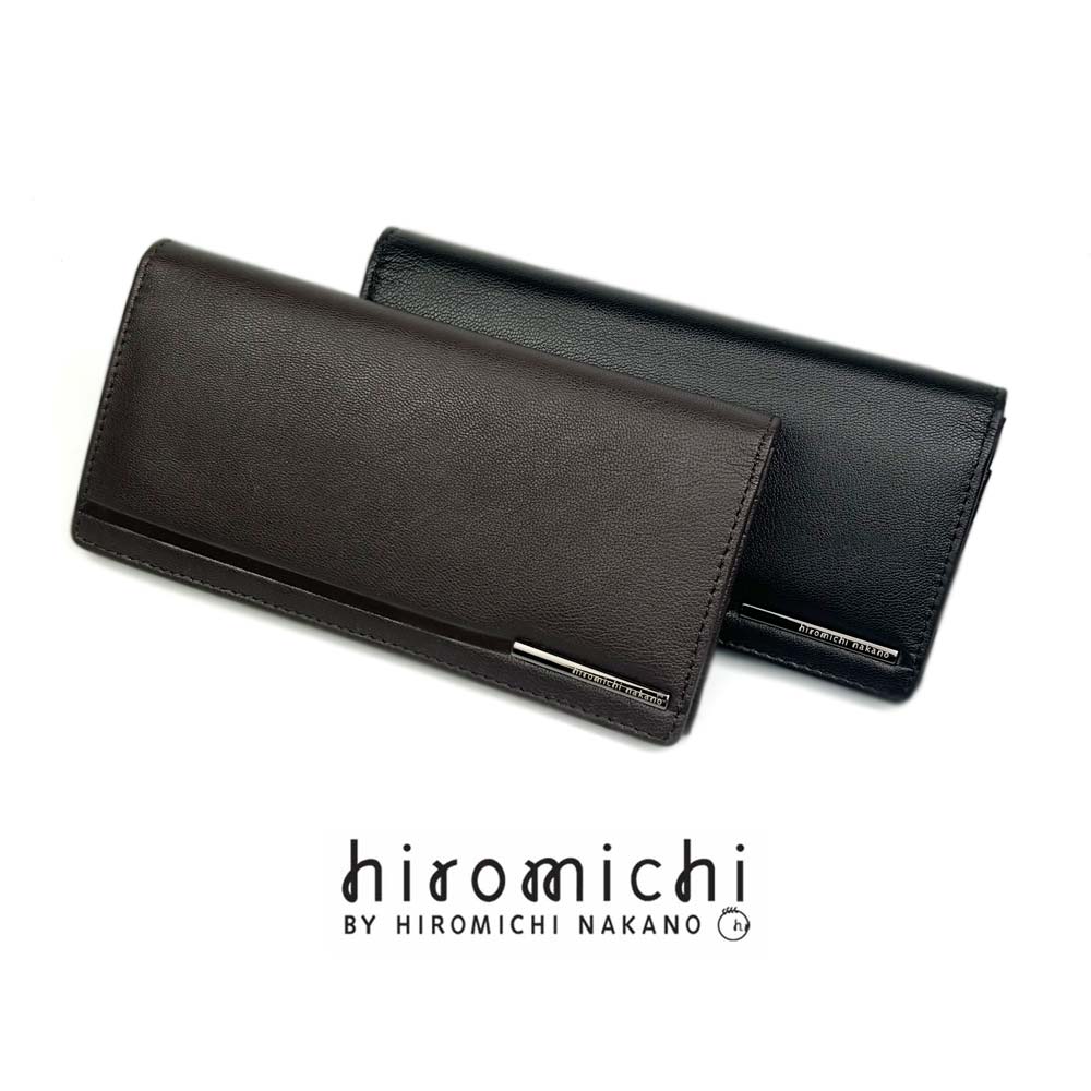 [2 colors] hiromichi nakano Hiromichi Nakano Soft Real Leather Slim Bifold Long Wallet