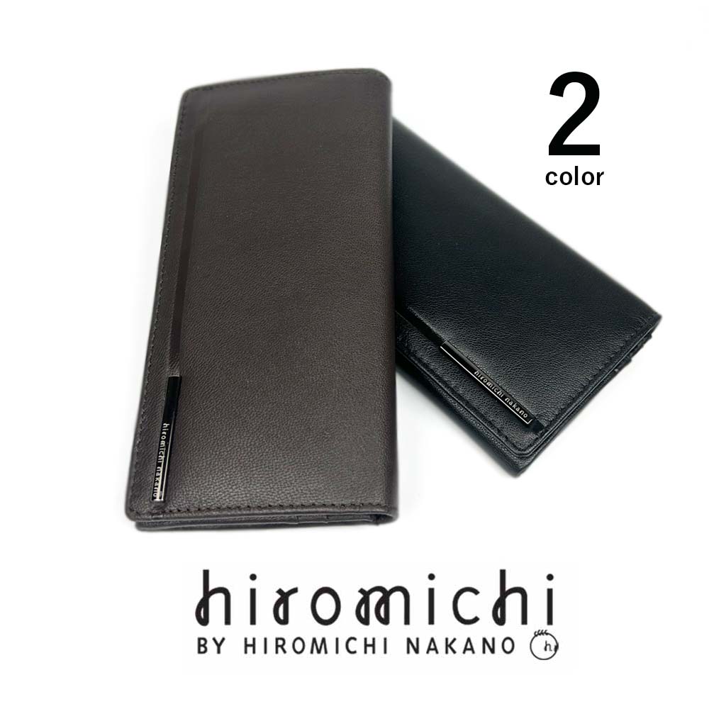 [2 colors] hiromichi nakano Hiromichi Nakano Soft Real Leather Slim Bifold Long Wallet