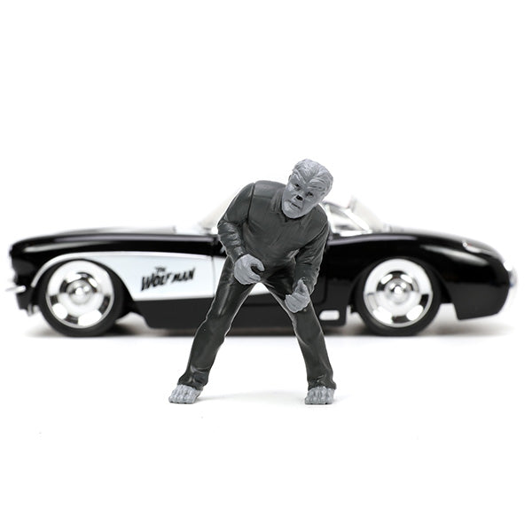 1:24 UNIVERSAL MONSTERS 1957 CHEVY CORVETTE w/WOLF MAN【ウルフマン】ミニカー