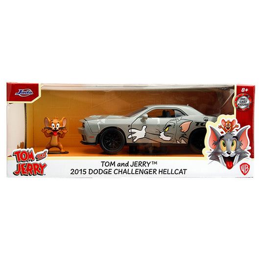1:24 TOM &amp; JERRY 2015 DODGE CHALLENGER SRT8 HELLCAT w/JERRY [Tom and Jerry] Mini car