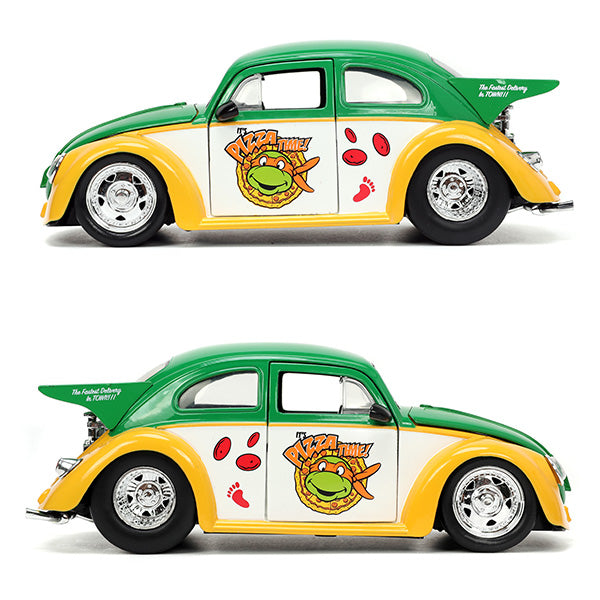 1:24 TURTLES 1959 VW DRAG BEETLE w/ MICHELANGELO 【タートルズ】ミニカー