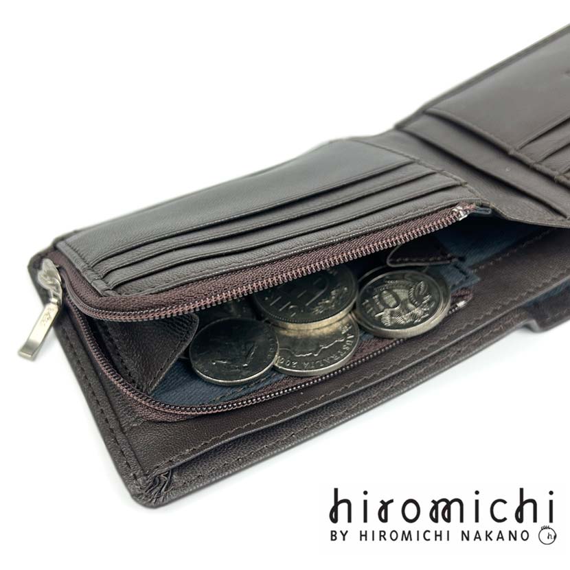 [2 colors] hiromichi nakano Hiromichi Nakano Soft Real Leather Bifold Wallet Short Wallet