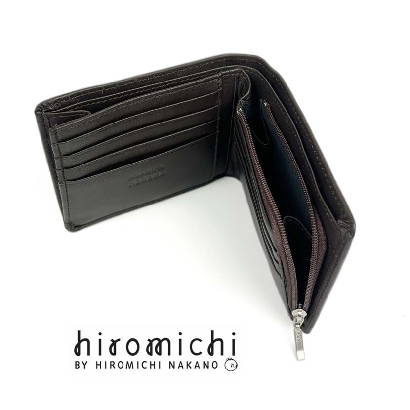 [2 colors] hiromichi nakano Hiromichi Nakano Soft Real Leather Bifold Wallet Short Wallet