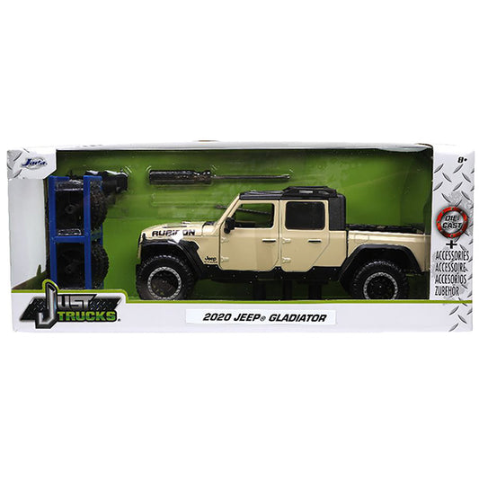 JADATOYS 1:24 JUST TRUCKS w/RACK &amp; WHEELS  2020 Jeep Gladiator ミニカー