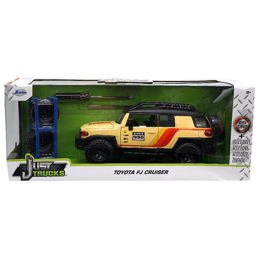 JADATOYS 1:24 JUST TRUCKS w/RACK &amp; WHEELS  Toyota FJ Cruiser ミニカー