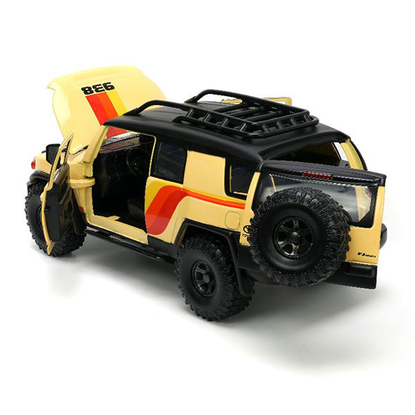 JADATOYS 1:24 JUST TRUCKS w/RACK &amp; WHEELS  Toyota FJ Cruiser ミニカー