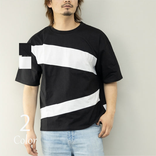 Tシャツ メンズ 切り替え オーバーサイズ ビッグシルエット ビッグTシャツ オーバーT ルーズTシャツ