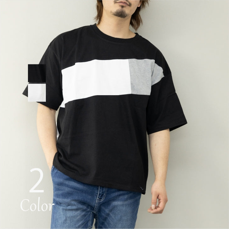 Tシャツ メンズ 切り替え オーバーサイズ ビッグシルエット ビッグTシャツ オーバーT ルーズTシャツ