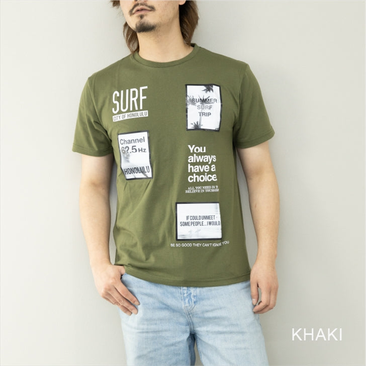 Tシャツ メンズ 半袖 3D加工 レンチキュラープリント 半袖Tシャツ プリントTシャツ カットソー トップス