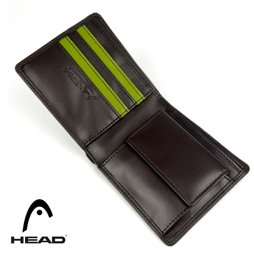 [2 colors] HEAD Real Leather Bicolor Bifold Wallet Short Wallet