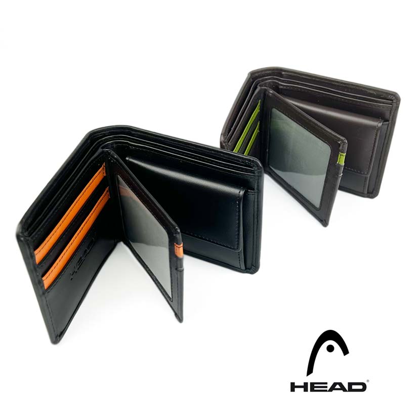 【全2色】 HEAD ヘッド リアルレザー バイカラー 中ベラ付き 2つ折り 財布 ショートウォレット