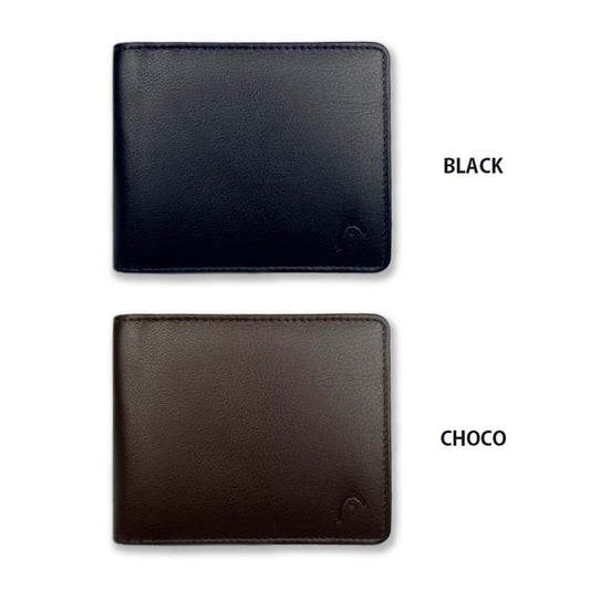 [2 colors] HEAD Real Leather Bicolor Bifold Wallet Short Wallet L-shaped Zipper Coin Purse