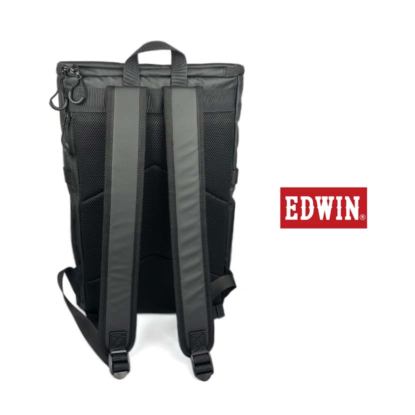 全3色 EDWIN エドウイン デカロゴ BOX型 21.6L PUナイロン バックパック リュックサック ボックス型